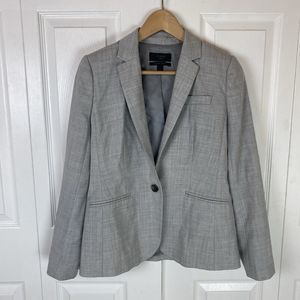 J.Crew 1035 Super 120's 4 100% Wool Blazer Jacket Gray Single Button Career